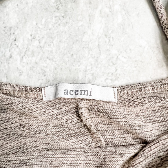 Acemi Beige Open Back 3/4 Sleeve Lightweight Sweater Dress Size Small - Picture 2 of 7